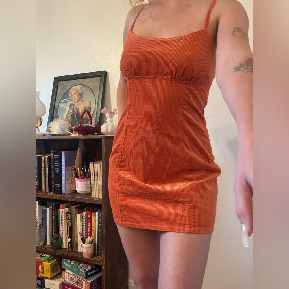 wild fable Rust Orange Corduroy Mini Dress